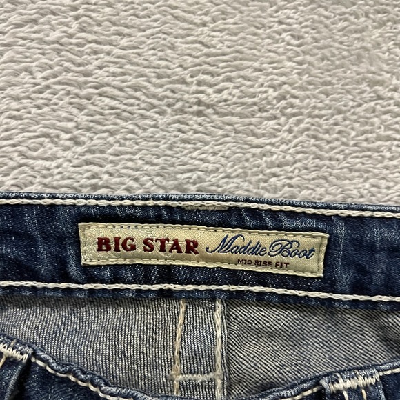 Big star Jorts Shorts Womens 31* Maddie Mid‎ Rise Whiskered Western Y2K Retro - Picture 3 of 11